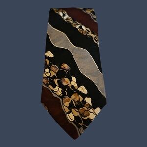 Vintage V by Valentino Pietro Multicolor Abstract Italian Silk Tie